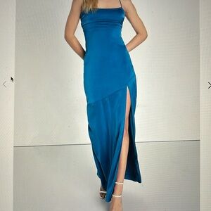 Lulus Satin Sleeveless Maxi Dress